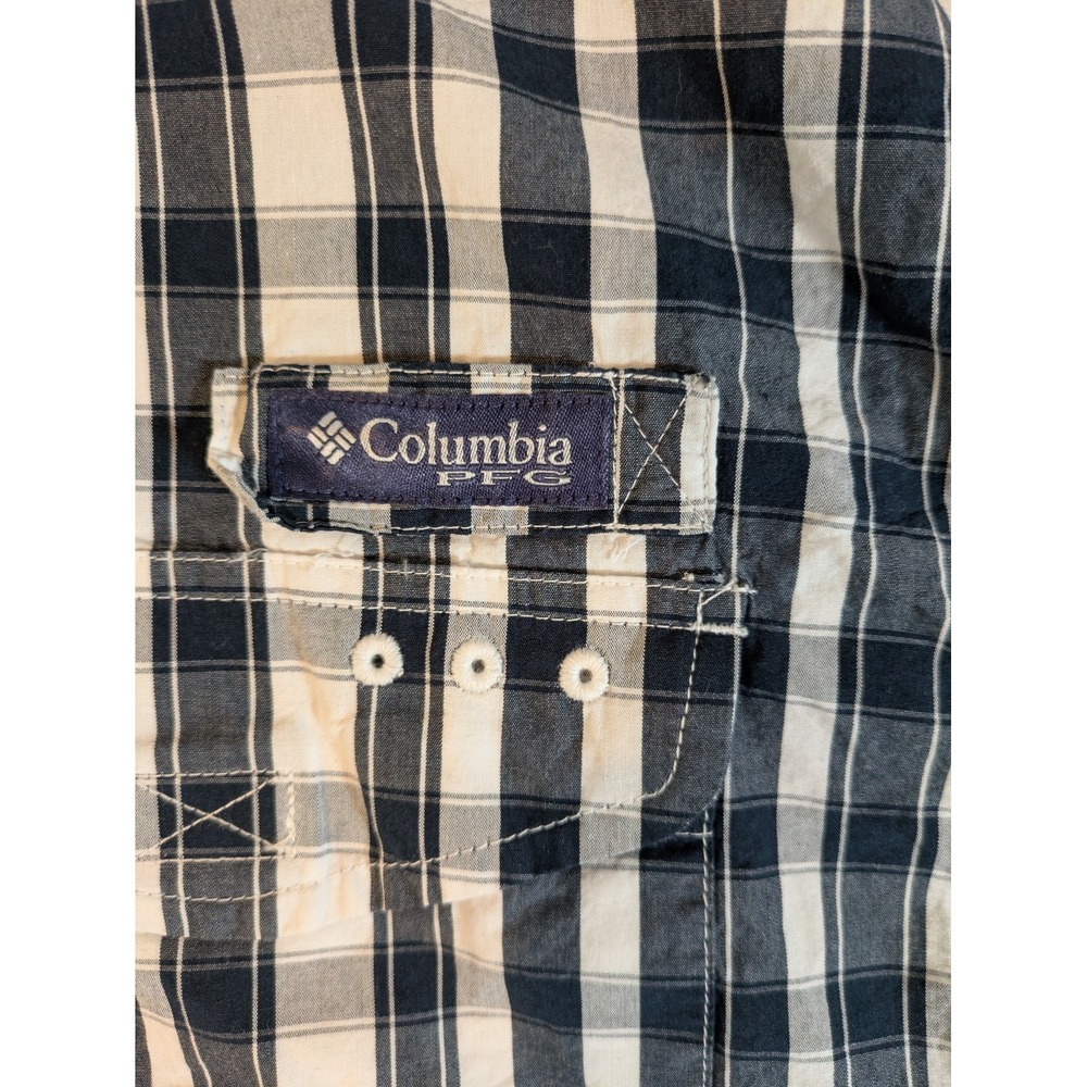 Columbia Shirt Mens XL Super Bonehead PFG Vented Fishing Button Up Short Sleeve - Picture 6 of 12
